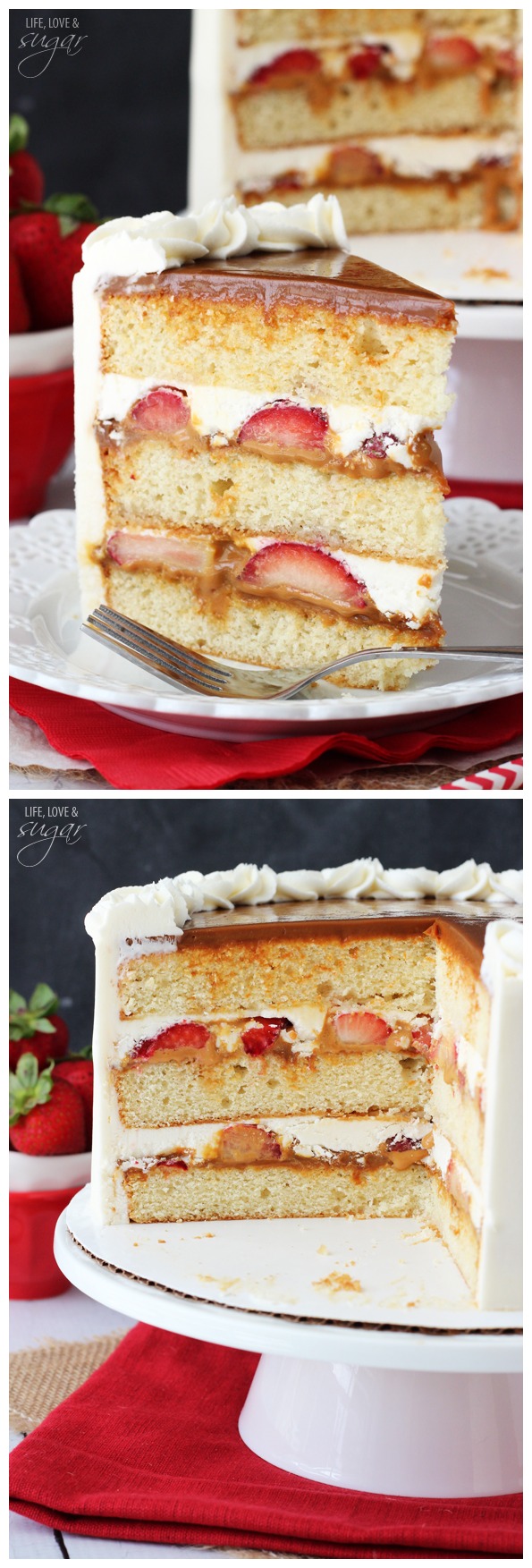 Strawberry Dulce De Leche Cake