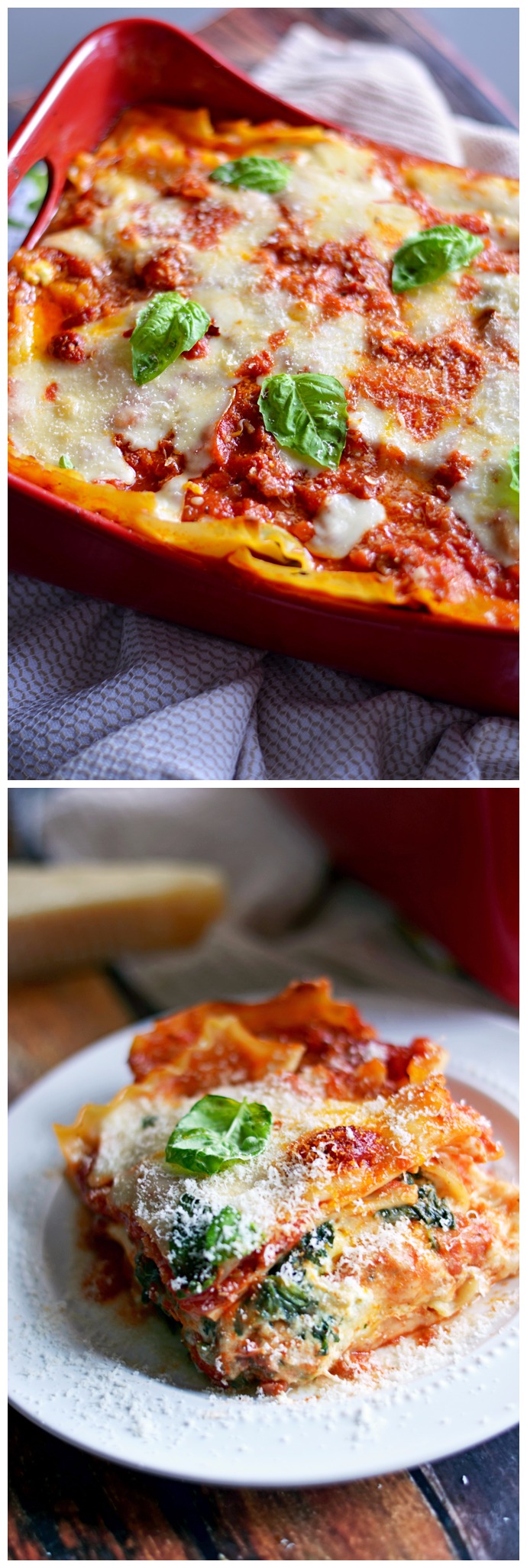 The Four Cheese Sausage & Spinach Lasagna